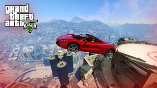CRAZY GTA 5 STUNT RACE! - (Stunt Course #1)