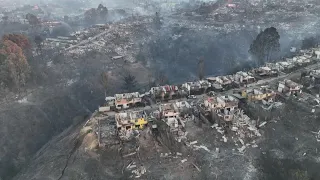 Burnt houses after wildfire in Chile that leave at least 19 dead | AFP