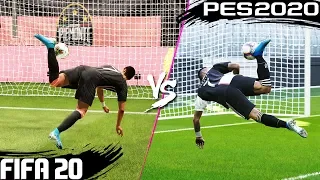 FIFA 20 vs. PES 2020: Fancy Finishing (Scorpion Kick, Bicycle Kick, Rabona & More) 4K