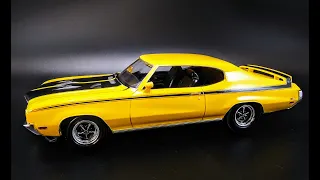 1970 Buick GSX 455 2n1 1/24 Scale Model Kit Build How To Paint Detail Wood Grain Dashboard