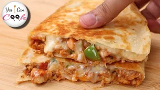 This Is The Tastiest Recipe I Have Ever Eaten ❗️ Chicken Cheese Quesadilla by (YES I CAN COOK)