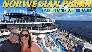 Norwegian Prima Caribbean Cruise: Sail Away from Galveston (Day 1 VLOG)