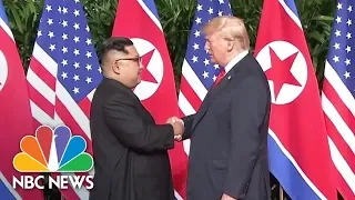President Donald Trump And Kim Jong Un Shake Hands At Summit | NBC News