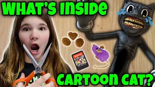 What's Inside Cartoon Cat! Cutting Open Cartoon Cat Skit