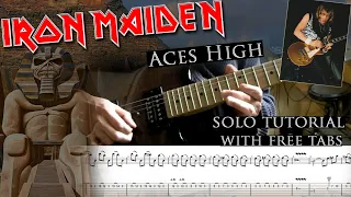 How to play Adrian Smith's solos #3 Aces High (with tablatures and backing tracks)