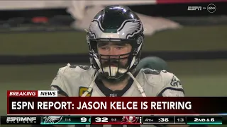BREAKING NEWS: Jason Kelce announces retirement to teammates after Bucs loss: ESPN sources