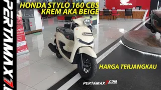 Review Fisik Detail Honda Stylo 160 CBS Warna Krem Beige Glossy Harga Jogja Terjangkau Februari 2024