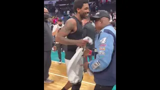 Kyrie Irving gives Dababy his jersey after the game #shorts