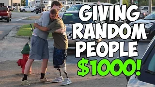 Giving Homeless People $1,000 (Not Clickbait)