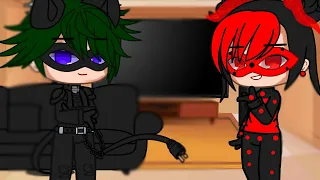 Shadybug and Clawnoir react to Ladybug and Catnoir/gacha club