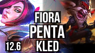 FIORA vs KLED (TOP) | Penta, 6 solo kills, 300+ games, 13/4/7 | KR Master | 12.6