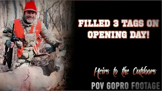 Pa Rifle Season Public Land TRIPLE! | POV Deer Hunting | Opening Day 2022