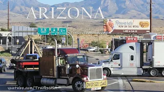 Arizona Truck Spotting, Busy Desert Highway, Trucks USA