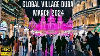 Global Village Dubai | March 2024 - Walking Tour | 4K