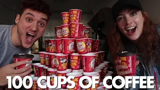 100 CUPS OF COFFEE!! *Roll up the Rim to Win* JACKPOT CHALLENGE