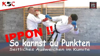 SO kannst du Punkten - Seitliches Ausweichen im Kumite