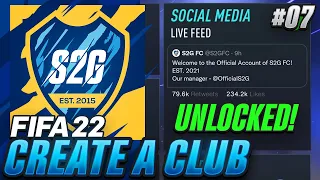 *UNLOCKED* SOCIAL MEDIA FEATURE??👀 - FIFA 22 Career Mode EP7 (Create A Club)