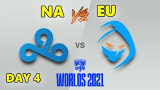 CLOUD9 vs ROGUE - NA vs EU - WORLDS 2021 - GROUP A - DAY 4 - LEAGUE OF LEGENDS