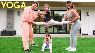 EXTREME FAMILY YOGA CHALLENGE!!! **HILARIOUS**