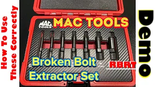 Mac Tools: Broken Bolt Extractors With Foreign Object Removal. How to use them. Why They So Good?