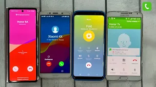 incoming Calls Experiment Honor8A vs Honor 10 & Samsung Z Fold3 & S8 & Not3