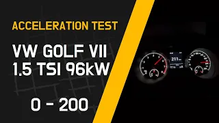 VW Golf 1.5 TSI 96kW Acceleration Test 0-200 100-200 *STAGE 1*