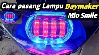 Cara pasang lampu daymaker 4 mata di Mio smile / Mio sporty