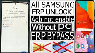 All Samsung  FRP Bypass Unlock  Without pc  New Method 2023 Android 10.11.12.13 Adb Not Fail