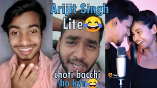 Sasta Arijit Singh lite😂 reels roast choti bacchi ho kya ||Bentrickx