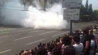NASCAR Toyota camry burnout in Kiev