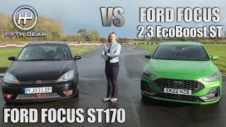 Ford Focus ST170 vs Ford Focus 2.3 EcoBoost ST - Shootout OLD VS NEW | Fifth Gear