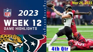 Jacksonville Jaguars vs Houston Texans FINAL 11/26/23 FULL GAME Week 12 | NFL Highlights Today