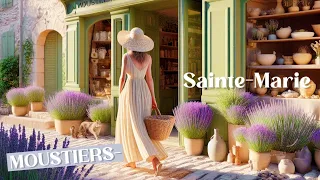 🇫🇷 walk in MOUSTIERS-SAINE-MARIE Most Beautiful Village of France - Provence south of France/4k