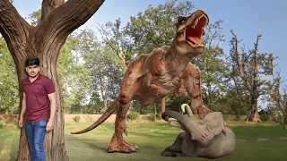 T Rex Vs Elephant - T Rex Attack - Jurassic Park Fan-Made Movie