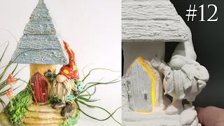 Miniature Fairy House No.12 with Cardboard and Toilet Roll Tube DIY Craft Ideas with Gnome