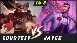 Courtesy - Yasuo vs Jayce MID Patch 14.8 - Challenger Yasuo Gameplay