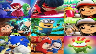 Subway Surfers VS Ben10 Up to Speed Despicable Me Minion RushSONIC DASH PJ Masks Miraculous Ladybug