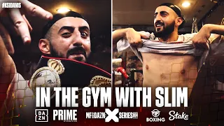 IN THE GYM WITH SLIM - Behind the scenes ahead of his fight with Tom Zanetti | Misfits Boxing