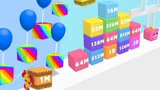 Satisfying Mobile Game/ Jelly Run 2048 vs jelly tube run - jelly 2048 Gameplay Update level part #10