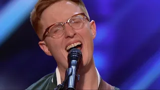 Dancing On My Own-Simon Cowell Gives Tense Singer A Second Chance - America's Got Talent 2019