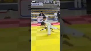 🥋지휘에 맞춰 밭다리🥋 #시합 #유도 #전국대회 #밭다리 #관장님 #승리 #코칭 #shorts