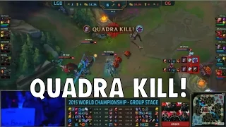 Xpeke Quadra Kill / Insane Orianna Ulti - LGD Gaming vs Origen | League of Legends Worlds  2015