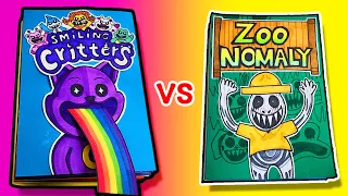 Poppy Playtime Chapter 3🍔 vs Zoonomaly🐣 (Game Book Battle, Horror Game, Paper Play)