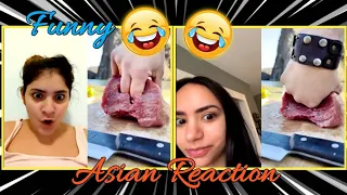 Funny Asian Pretty Girls Reaction Meat Cooking | Gone Wrong | Legends Knows