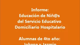 Informe Servicio Educativo Domiciliario Hospitalario