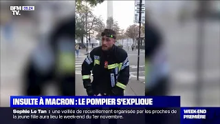 Le pompier qui avait insulté Emmanuel Macron s'explique sur BFMTV