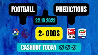 2+ ODDS TODAY 22/10/2022 | SURE BET SLIP 1 | TODAY PREDICTIONS | BETTING TIPS | SPORTYBET | 1XBET