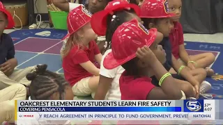 VIDEO: Firefighters teach elementary school students about fire safety