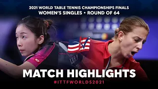 Liu Hsing-Yin vs Elizabeta Samara | 2021 World Table Tennis Championships Finals | WS | R64