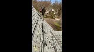 Ipsun Solar is awesome- installing solar panels on a 47 degree steep-pitched roof